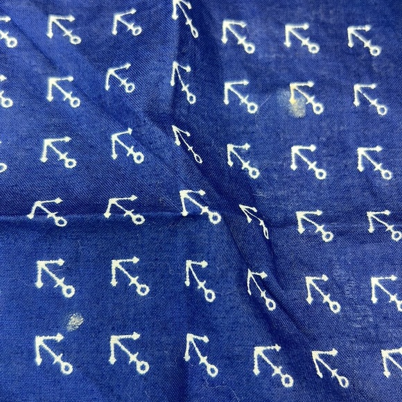 Vintage Angkor Bandana Scarf Royal Blue/White 21” x 21” (53cm x 53cm) - Picture 7 of 7
